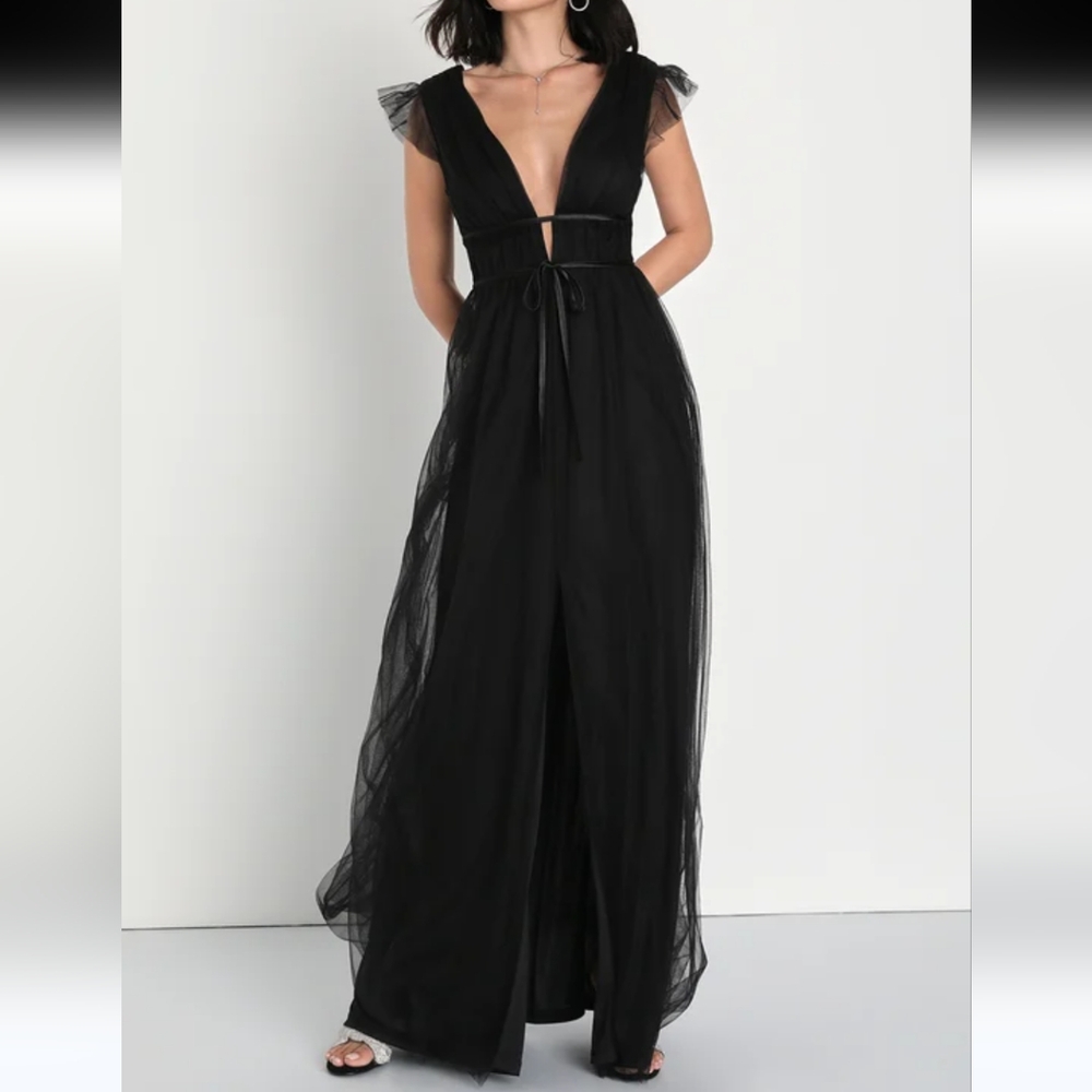 Lulu's Black Maxi Dress